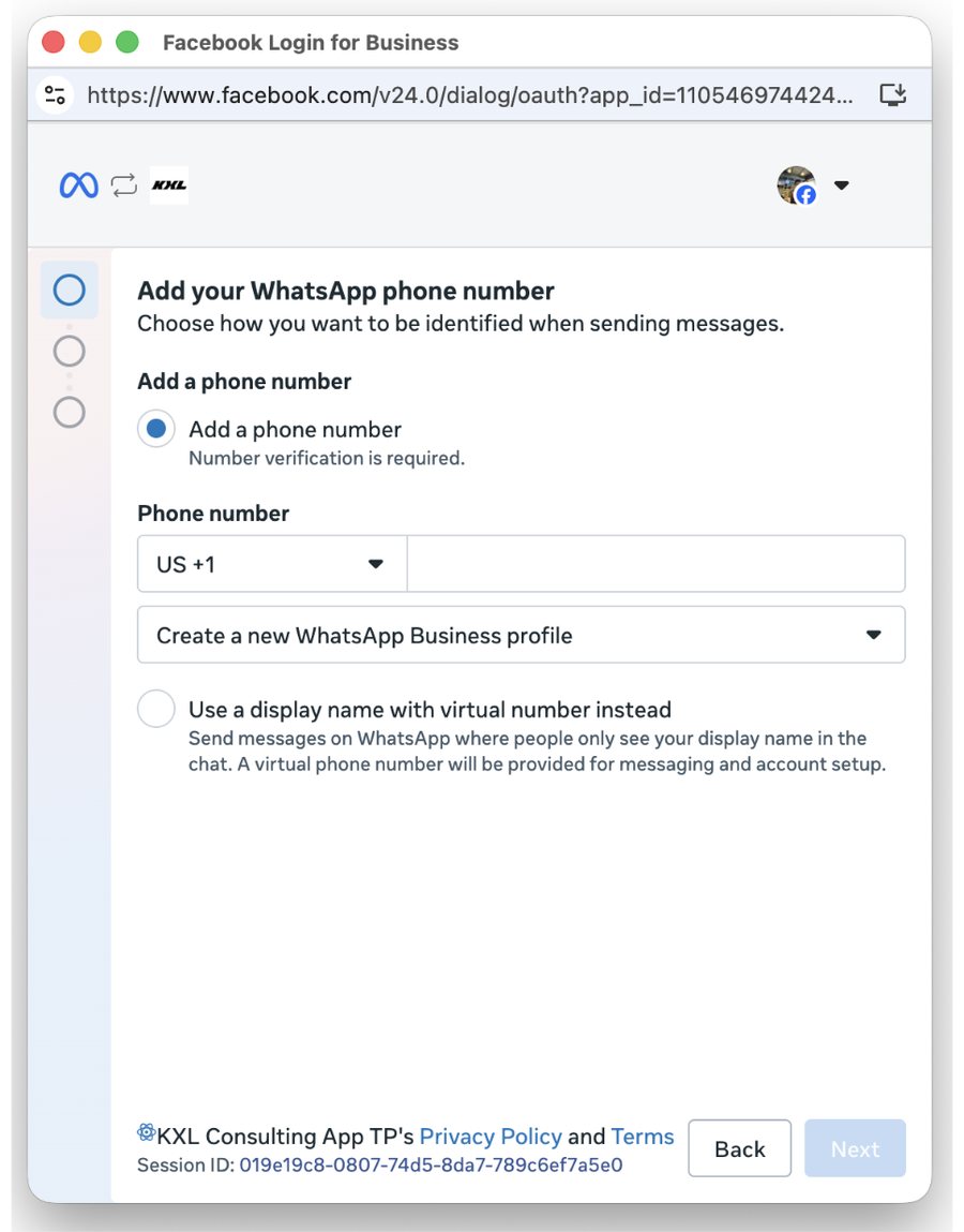 Jendela Meta: Add your WhatsApp phone number